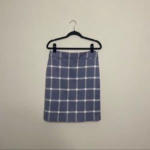 Tahari Window Pane Grid Print Plaid Pencil Skirt Career Style 6 Professional